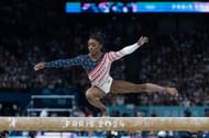 Simone Biles in action at the 2024 Paris Olympics - Getty Images